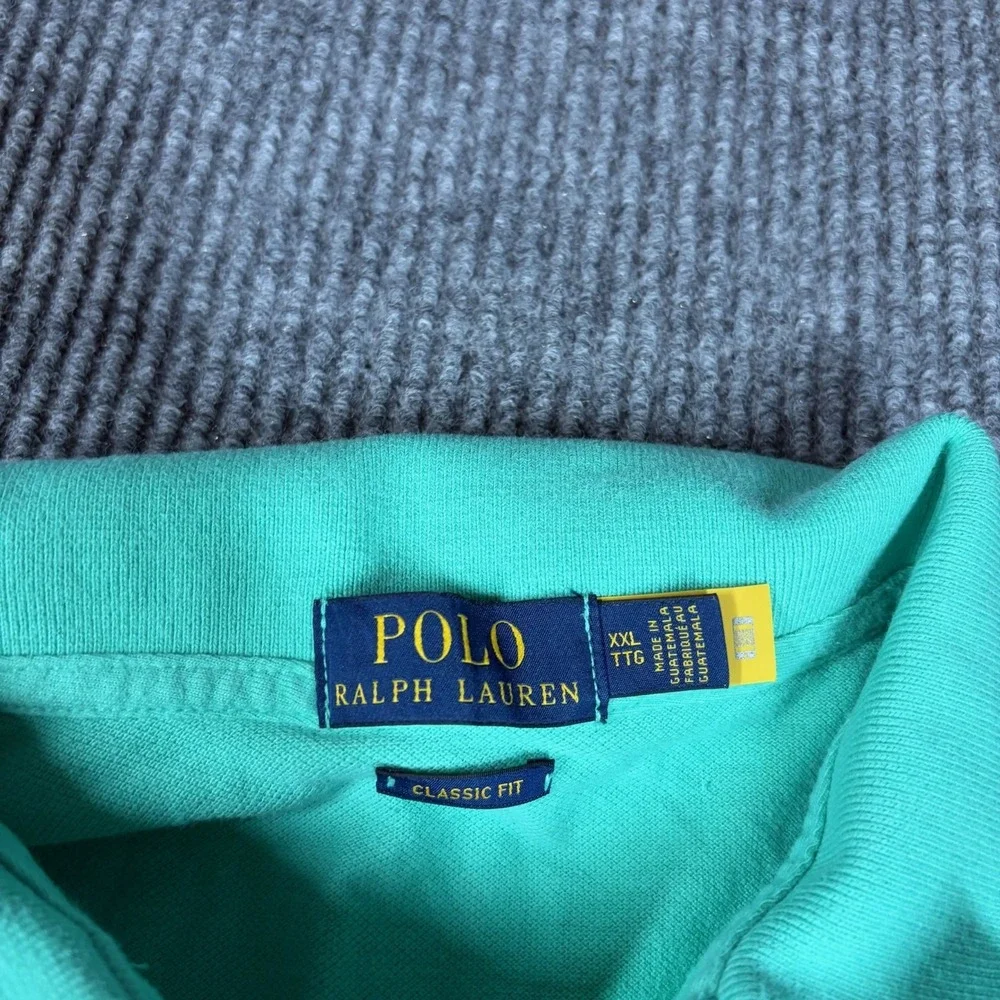 Polo Ralph Lauren Polo Shirt Mens 2XL Aqua Blue Classic Fit Resort Wear Tennis